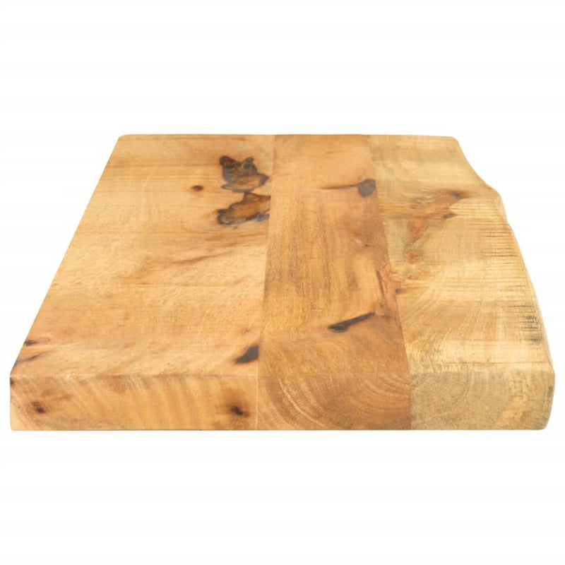 Table Top 70x40x3.8 cm Live Edge Solid Wood Rough Mango