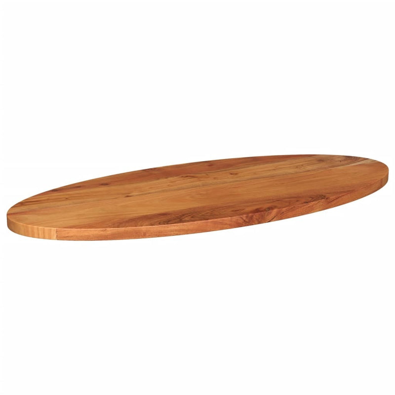 Table Top 110x40x3.8 cm Oval Solid Wood Acacia