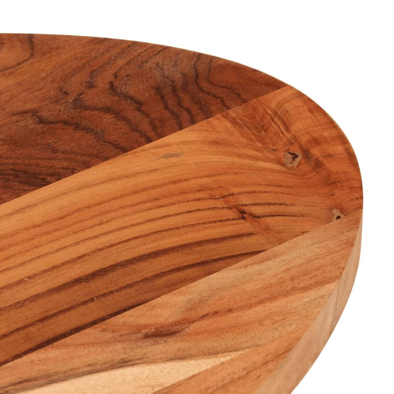 Table Top 110x40x3.8 cm Oval Solid Wood Acacia