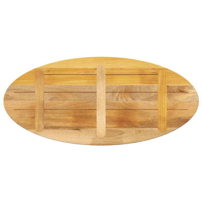 Table Top 100x40x2.5 cm Oval Solid Wood Mango