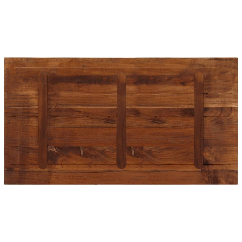 Table Top 100x70x2.5 cm Rectangular Solid Wood Reclaimed