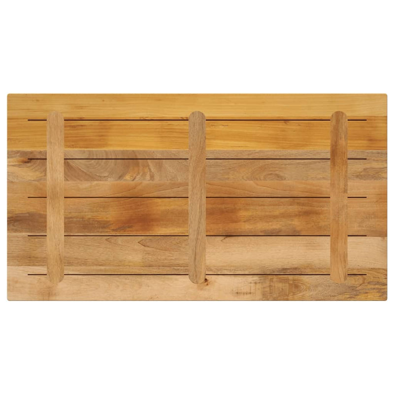 Table Top 110x60x3.8 cm Rectangular Solid Wood Rough Mango