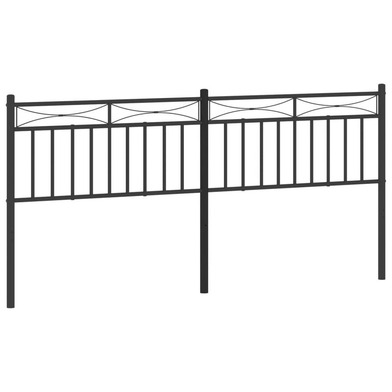 Metal Headboard Black 180 cm