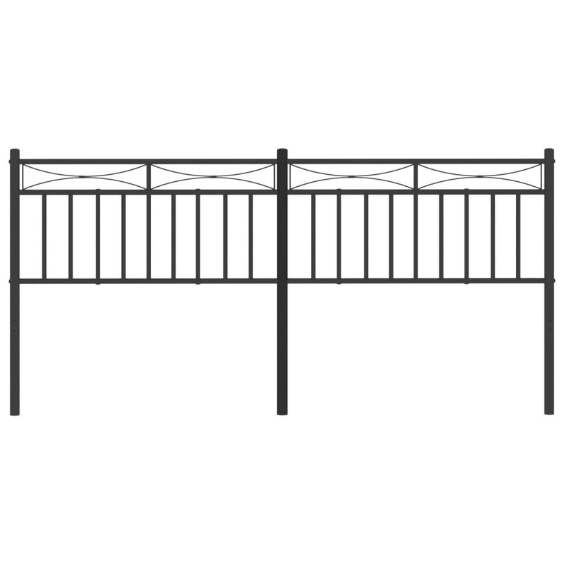 Metal Headboard Black 180 cm