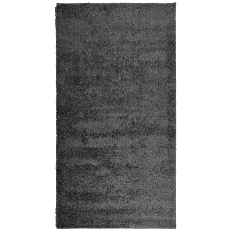 Shaggy Rug High Pile Modern Anthracite 80x150 cm