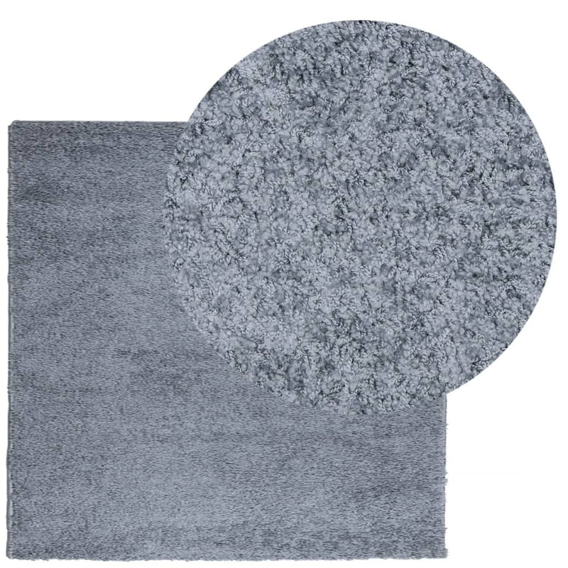 Shaggy Rug High Pile Modern Blue 240x240 cm