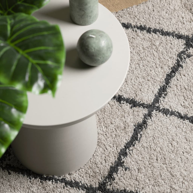 Shaggy Rug High Pile Modern Beige and Anthracite 80x150 cm