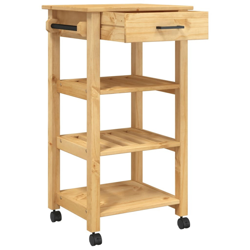 Kitchen Trolley MONZA 48x40x90 cm Solid Wood Pine