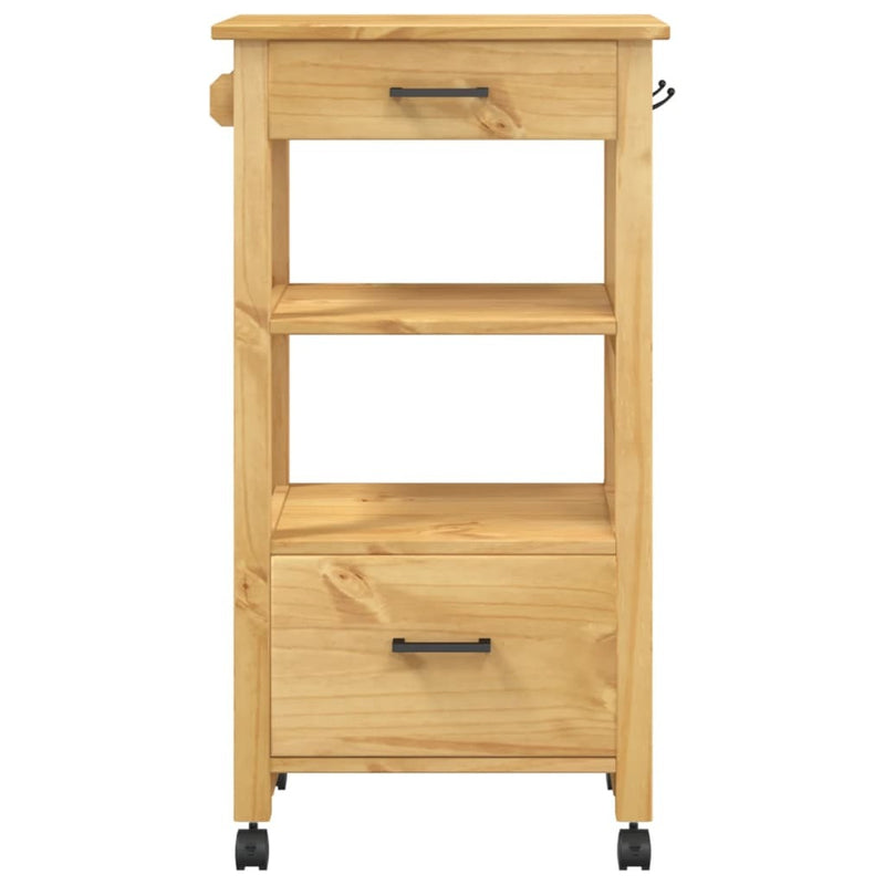 Kitchen Trolley MONZA 48x40x90 cm Solid Wood Pine