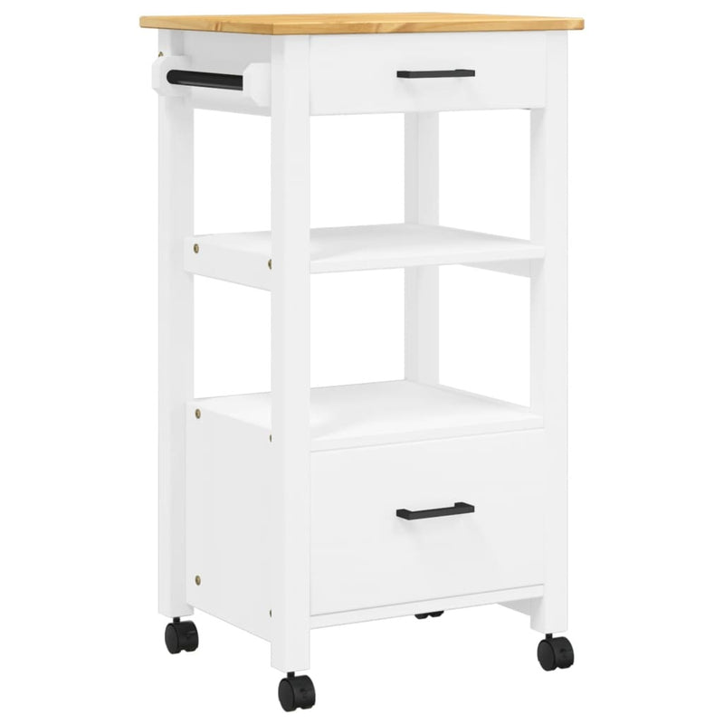 Kitchen Trolley MONZA 48x40x90 cm Solid Wood Pine