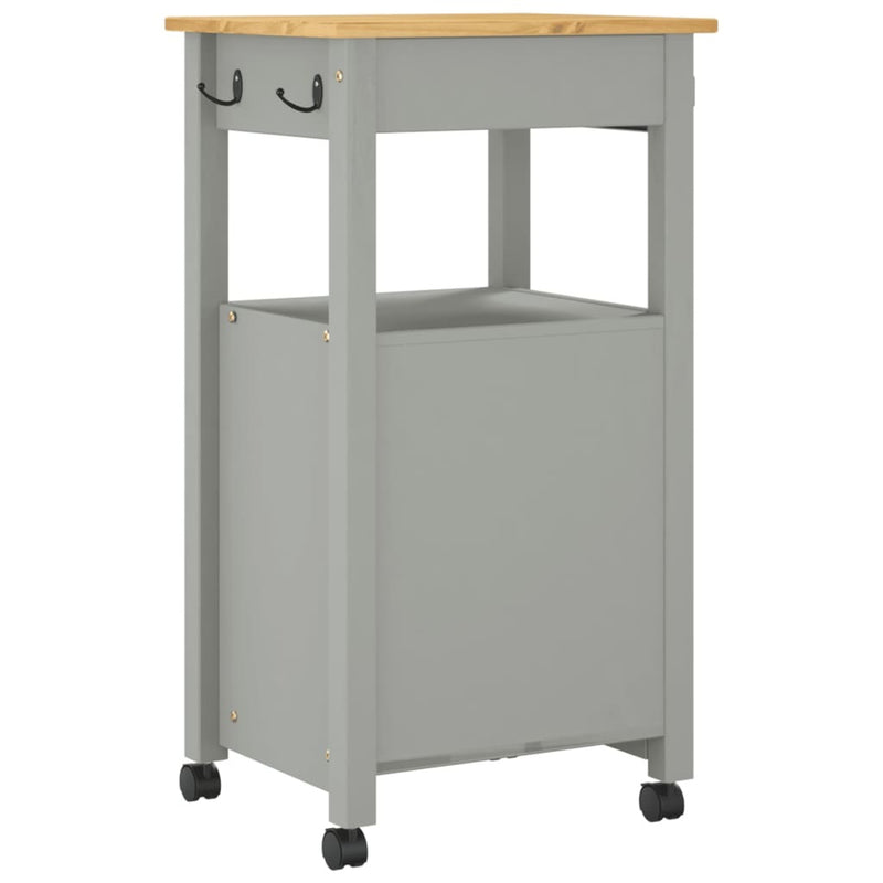 Kitchen Trolley MONZA 48x40x90 cm Solid Wood Pine