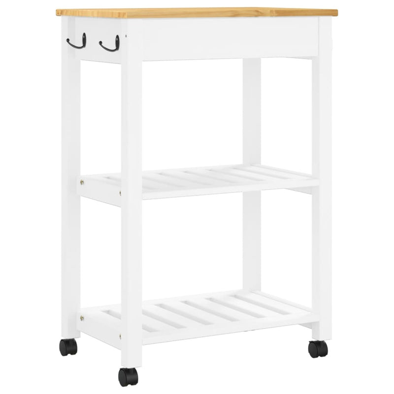 Kitchen Trolley MONZA 60x40x90 cm Solid Wood Pine