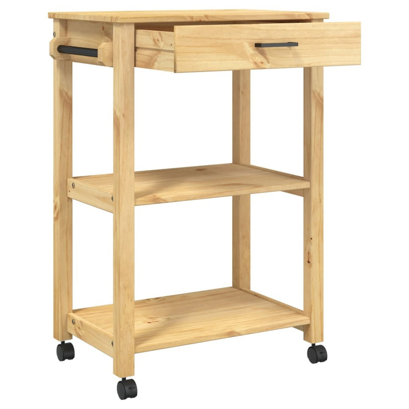 Kitchen Trolley MONZA 60x40x90 cm Solid Wood Pine