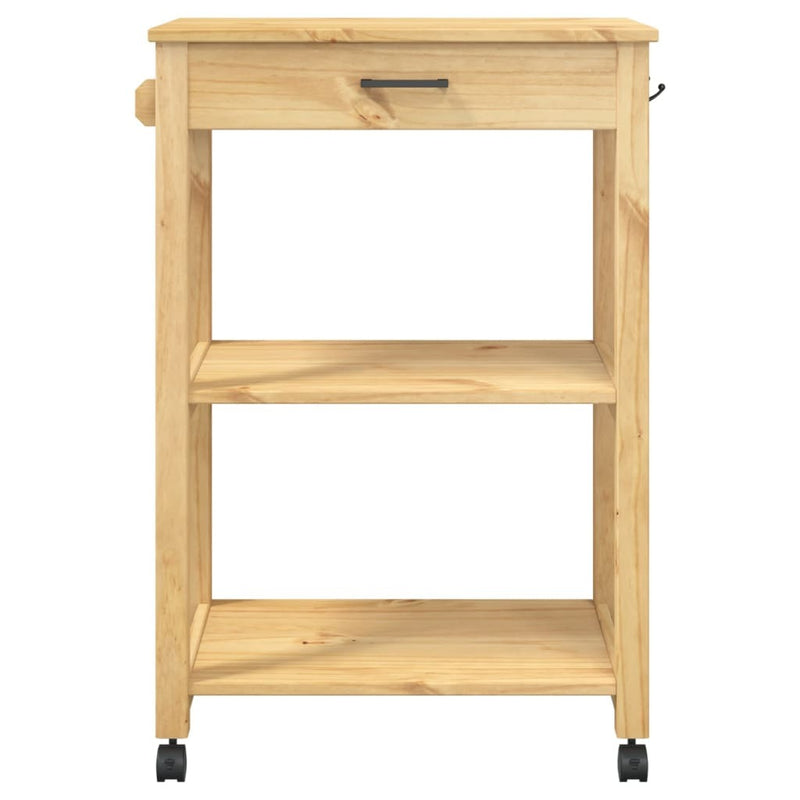 Kitchen Trolley MONZA 60x40x90 cm Solid Wood Pine