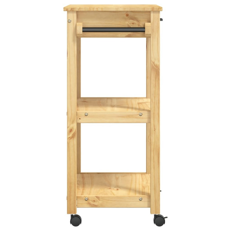 Kitchen Trolley MONZA 60x40x90 cm Solid Wood Pine