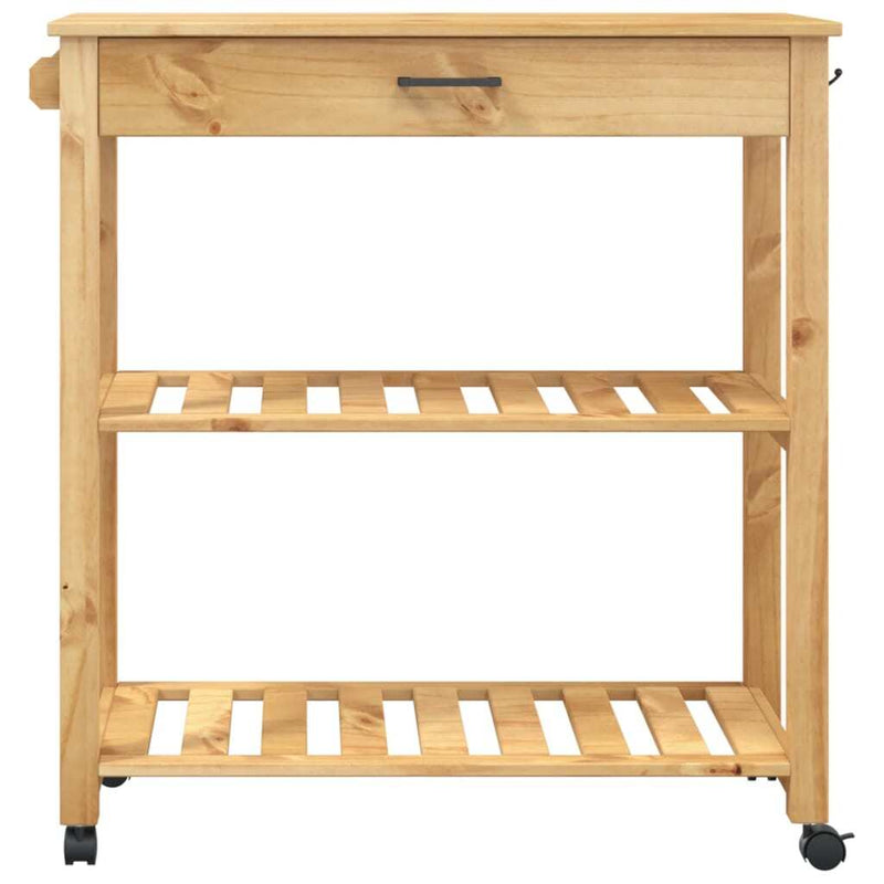 Kitchen Trolley MONZA 84x40x90 cm Solid Wood Pine