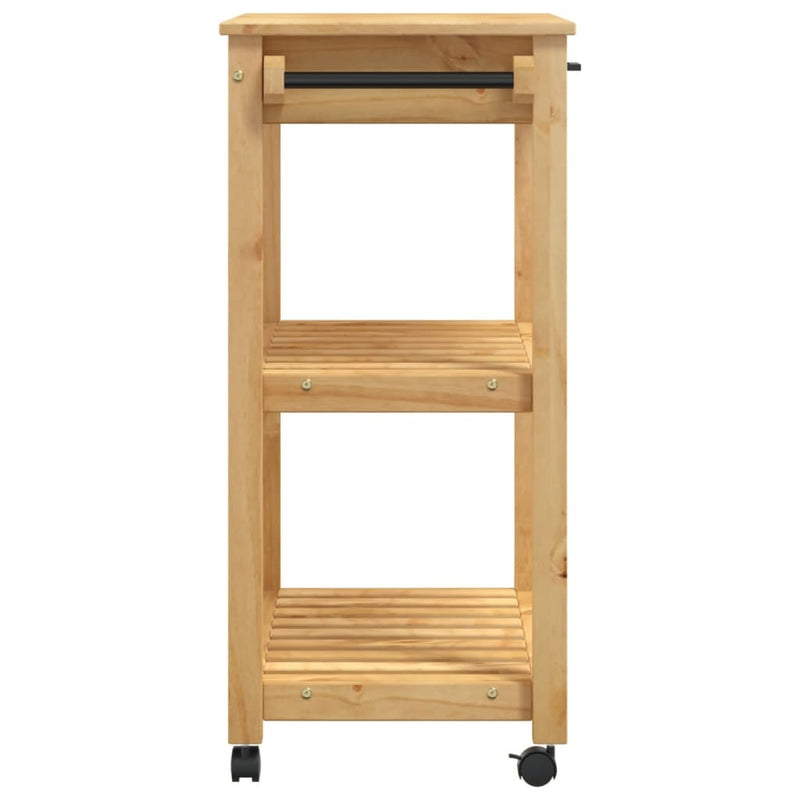 Kitchen Trolley MONZA 84x40x90 cm Solid Wood Pine