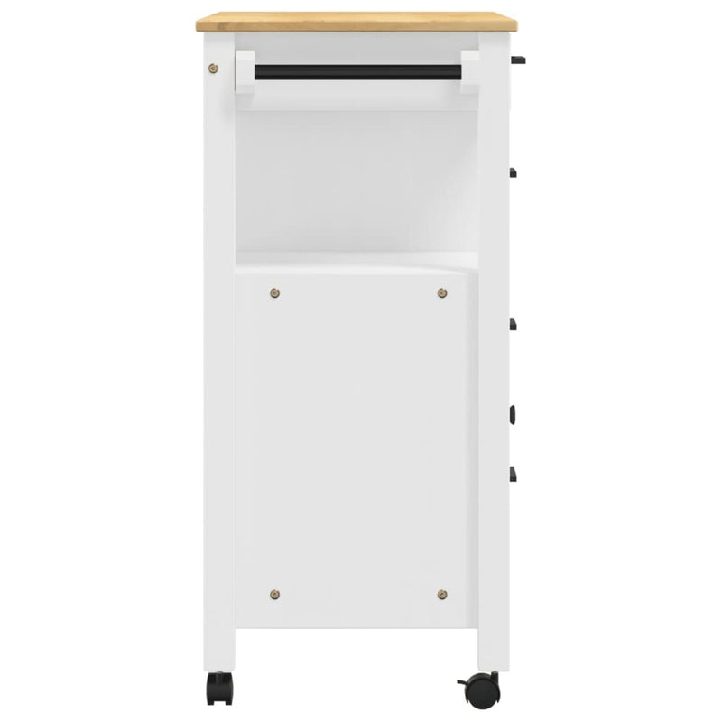 Kitchen Trolley MONZA 84x40x90 cm Solid Wood Pine