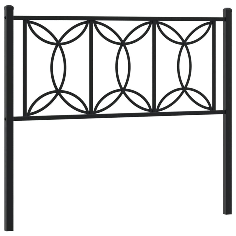 Metal Headboard Black 100 cm