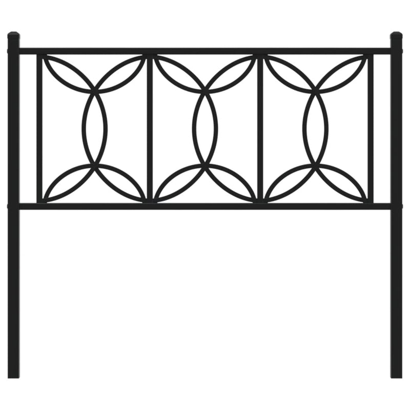 Metal Headboard Black 100 cm