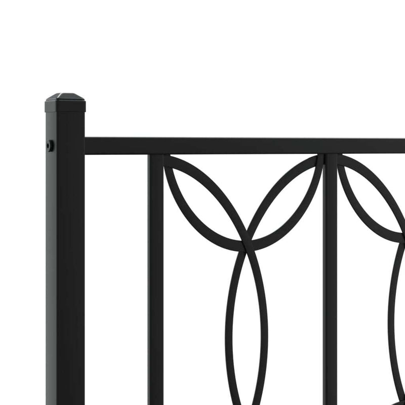 Metal Headboard Black 100 cm