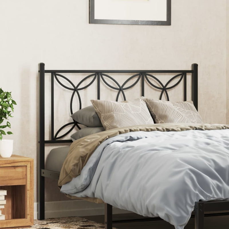 Metal Headboard Black 100 cm