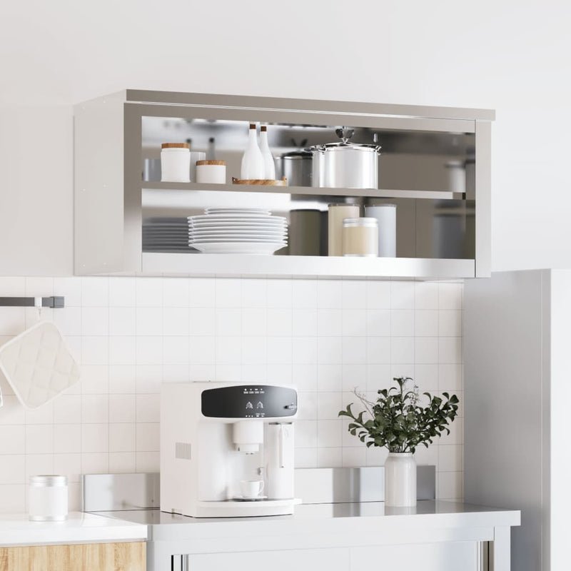 Kitchen Wall Cabinet with Shelf Stainless Steel