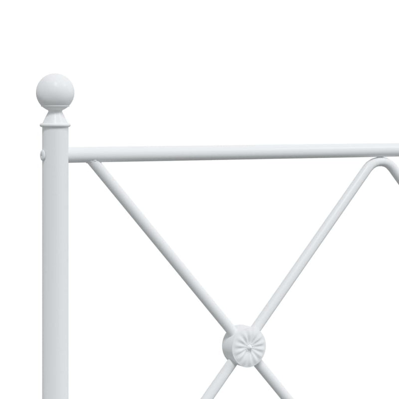 Metal Headboard White 75cm