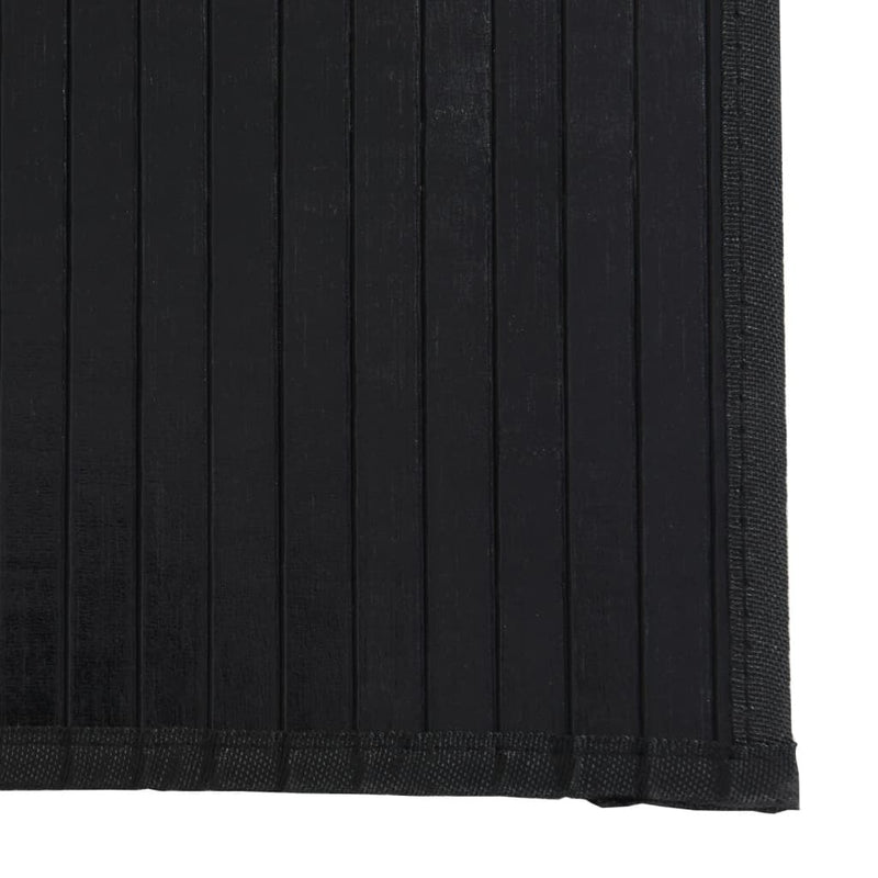 Rug Rectangular Black70x500 cm Bamboo