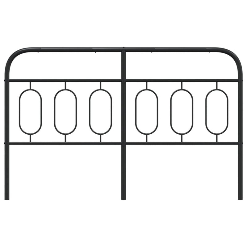 Metal Headboard Black 140 cm