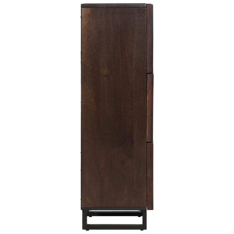 Highboard Brown 40x34x110 cm Solid Wood Mango