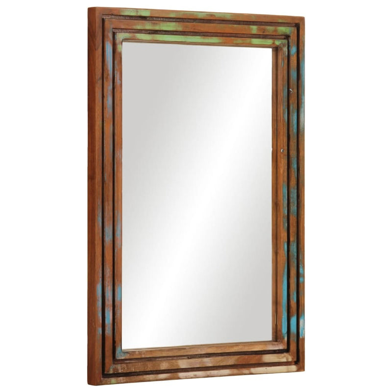 Bathroom Mirror 50x70 cm Solid Wood Acacia and Glass