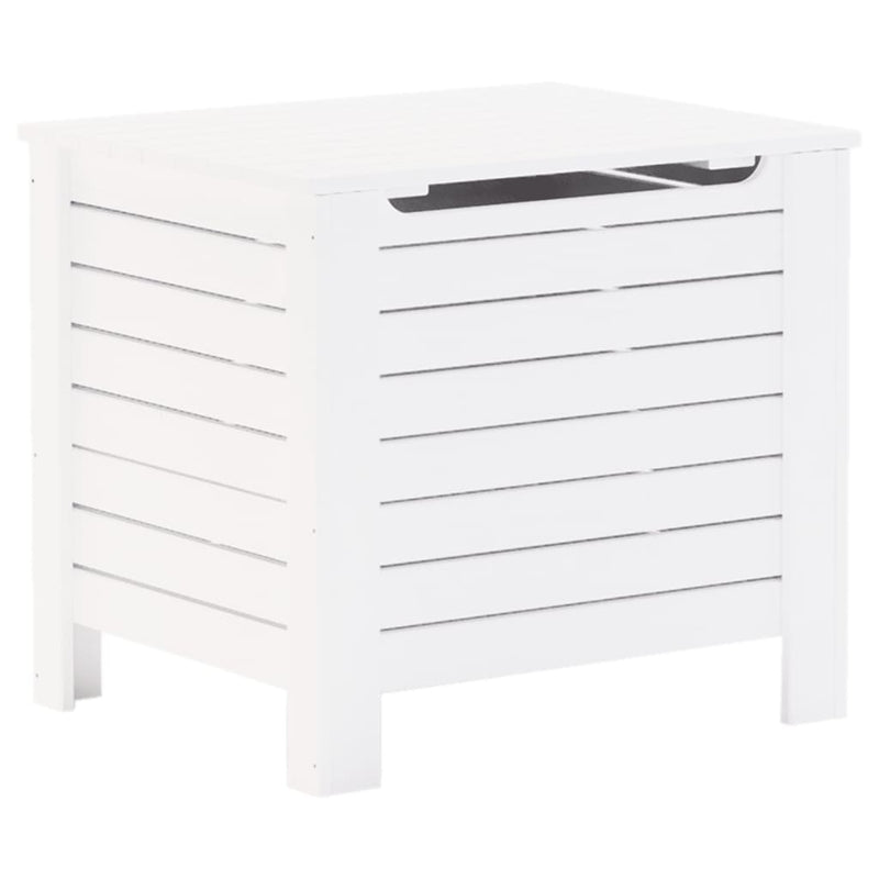 Storage Box with Lid RANA White 60x49x54 cm Solid Wood Pine