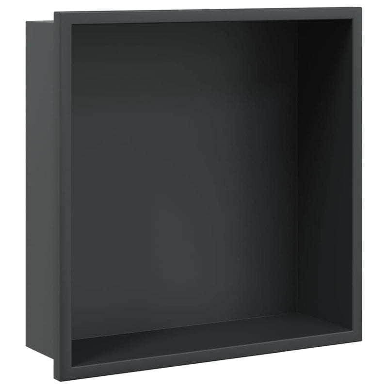 Shower Niche Matt Black 32x32x9 cm Stainless Steel