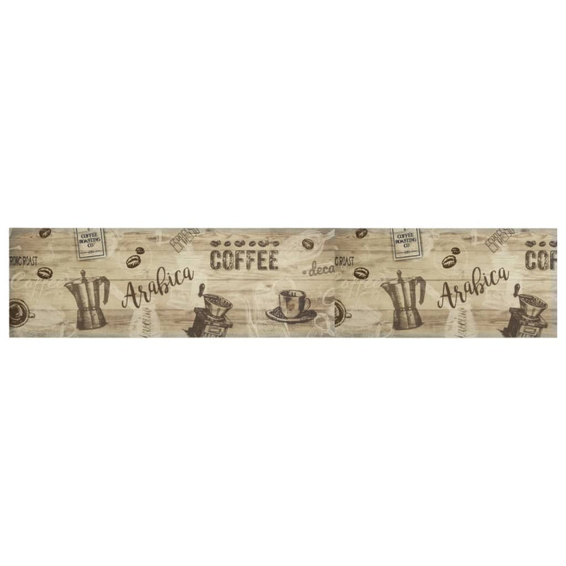 Kitchen Rug Washable Coffee Brown 60x300 cm Velvet