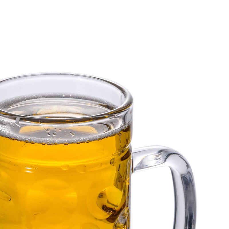 Beer Mugs with Handle Glass 6 pcs 500 ml