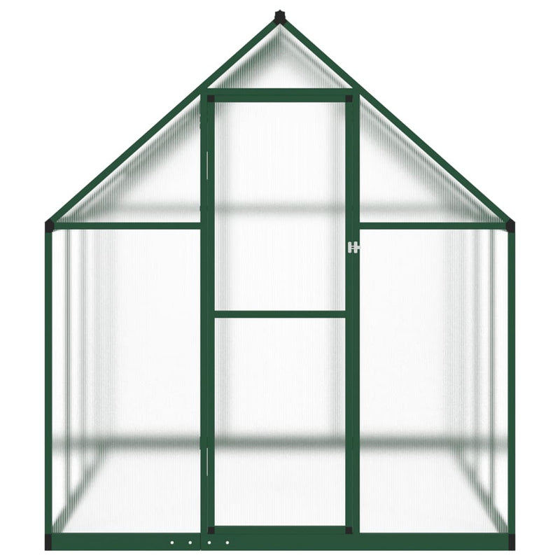 Greenhouse with Base Frame Green 224x169x195 cm Aluminium