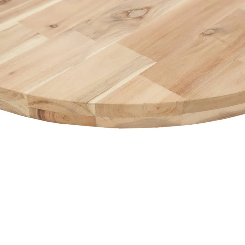 Table Top Round 80x4 cm Solid Wood Acacia