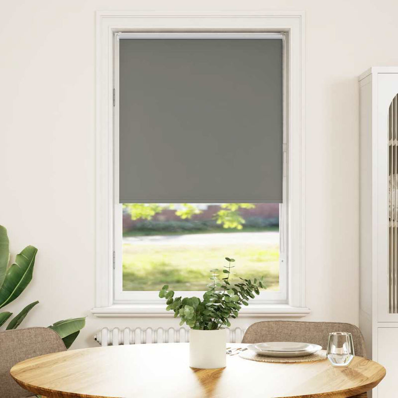 Roller Blind Blackout Grey 80x150 cm Fabric Width 75.7 cm Polyester