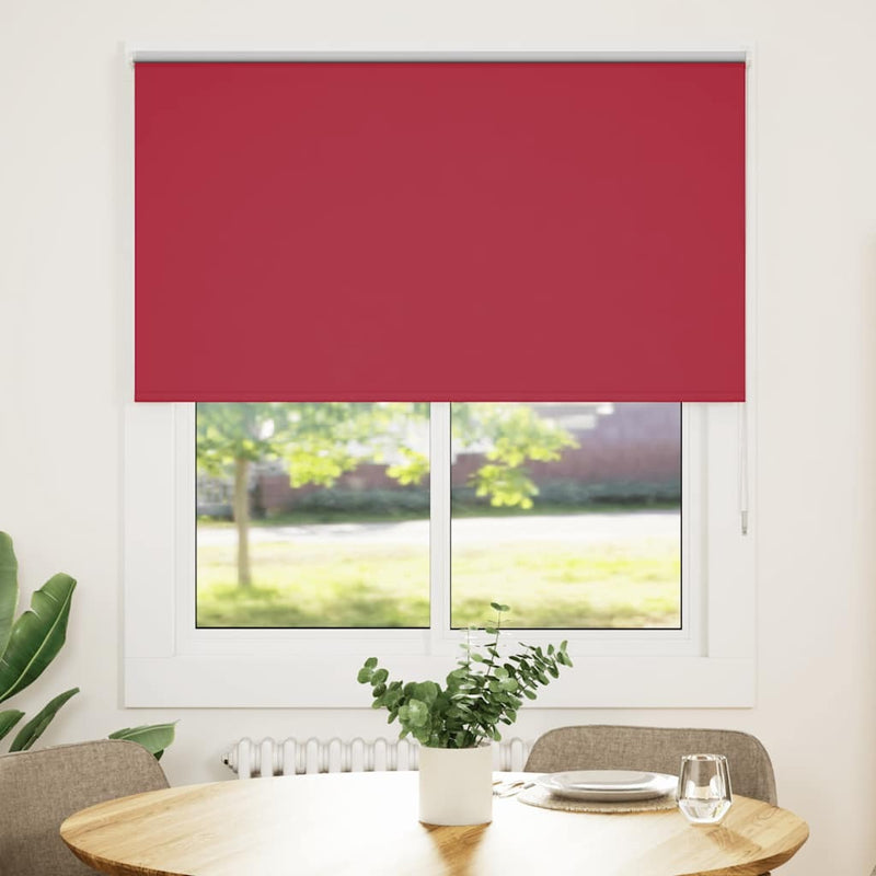 Roller Blind Blackout Red 140x130 cm Fabric Width 136.6 cm Polyester