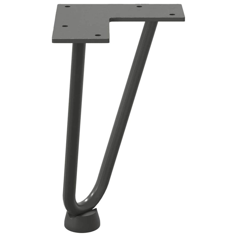 Hairpin Table Legs 4 pcs Anthracite 20 cm Solid Steel