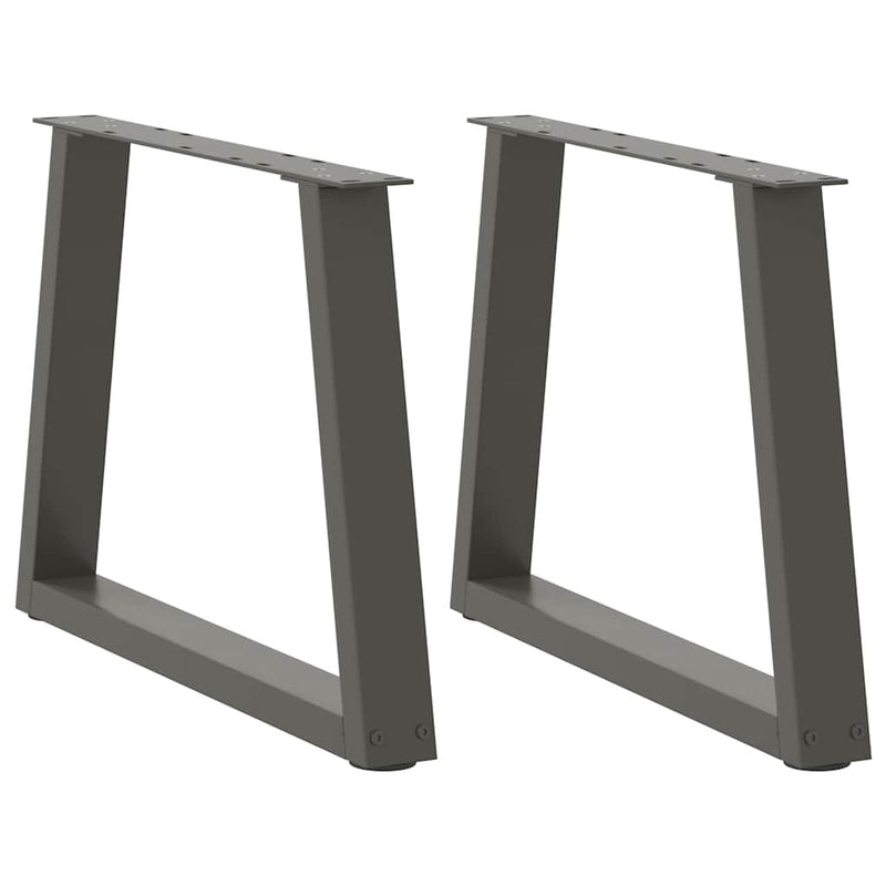 Dining Table Legs V-Shape 2 pcs Anthracite 60x(42-43.3) cm Steel