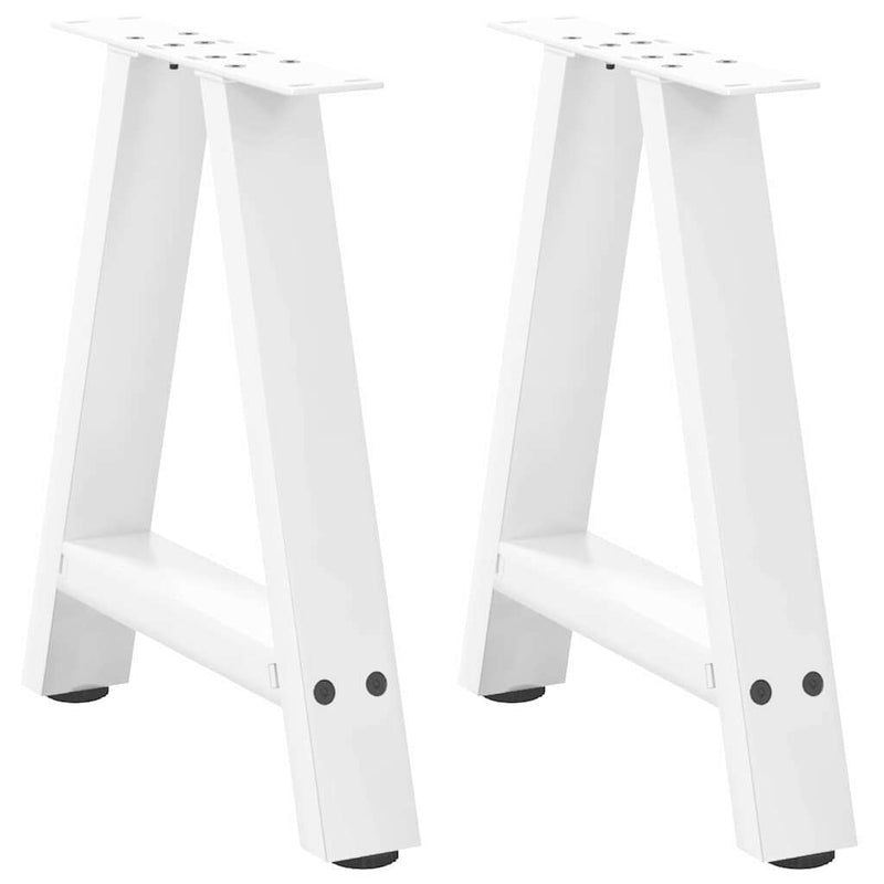 Coffee Table Legs A-Shaped 2 pcs White?38x(42-43) cm Steel