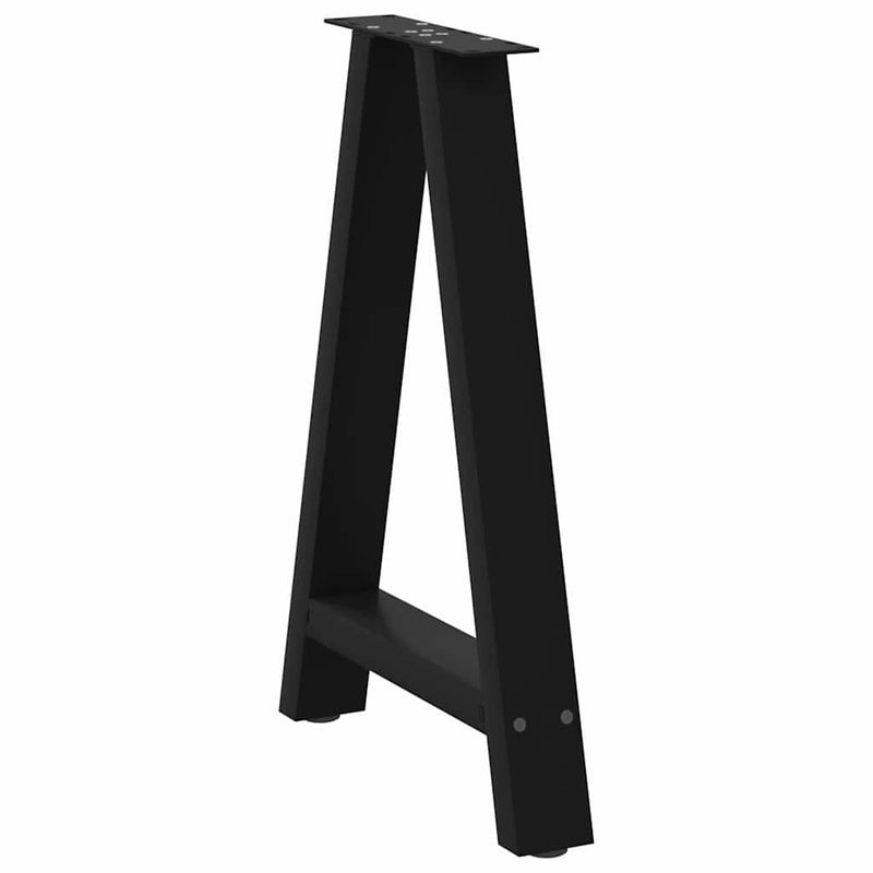 Coffee Table Legs A-Shaped 2 pcs Black?50x(72-73) cm Steel