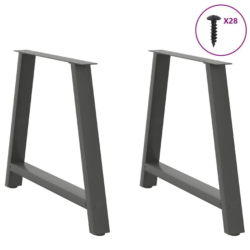 Coffee Table Legs A-Shaped 2 pcs Anthracite?90x(72-73) cm Steel