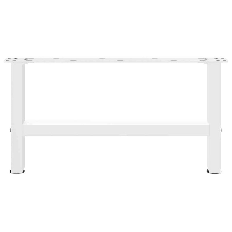 Coffee Table Legs White 2 pcs 60x(30-31) cm Steel