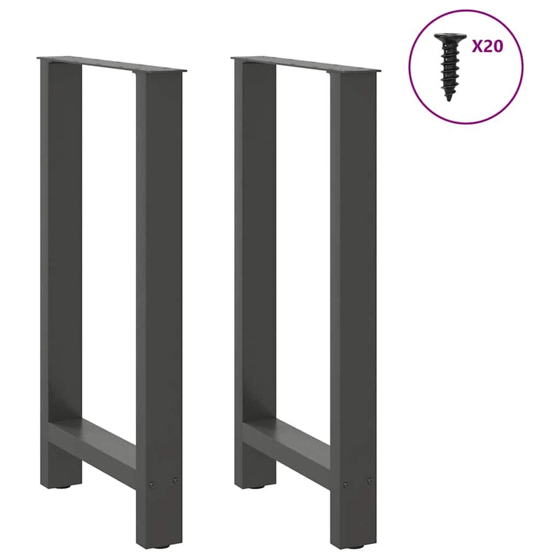 Coffee Table Legs Anthracite 2 pcs 40x(90-91) cm Steel