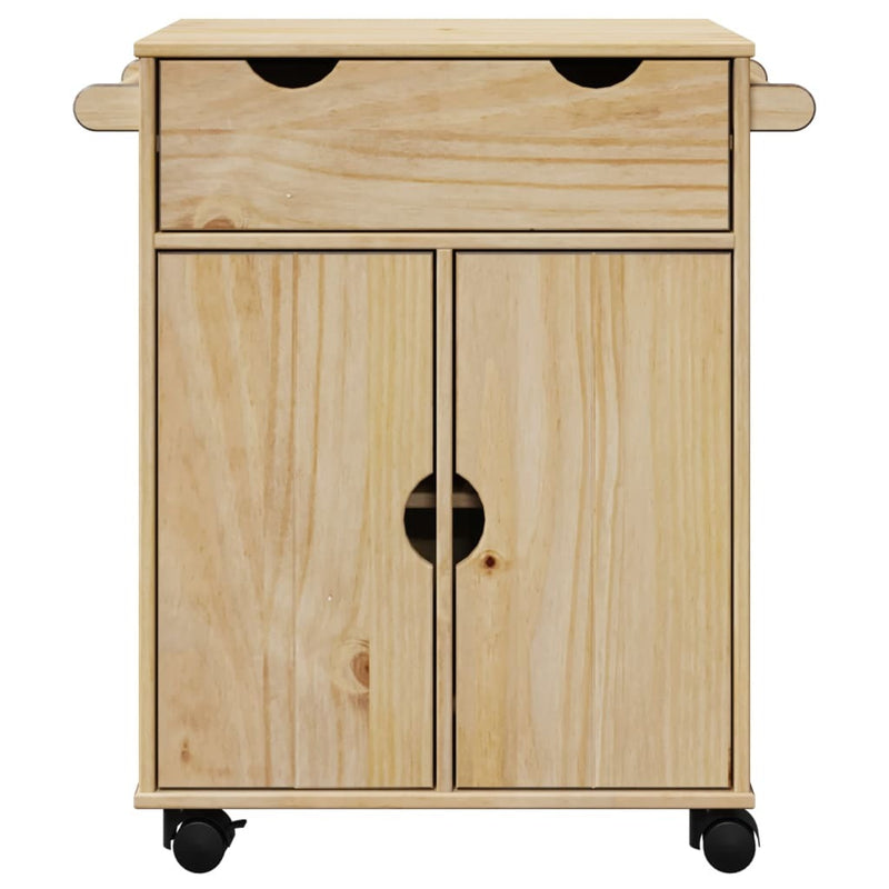 Kitchen Trolley OTTA 59x45x80 cm Solid Wood Pine