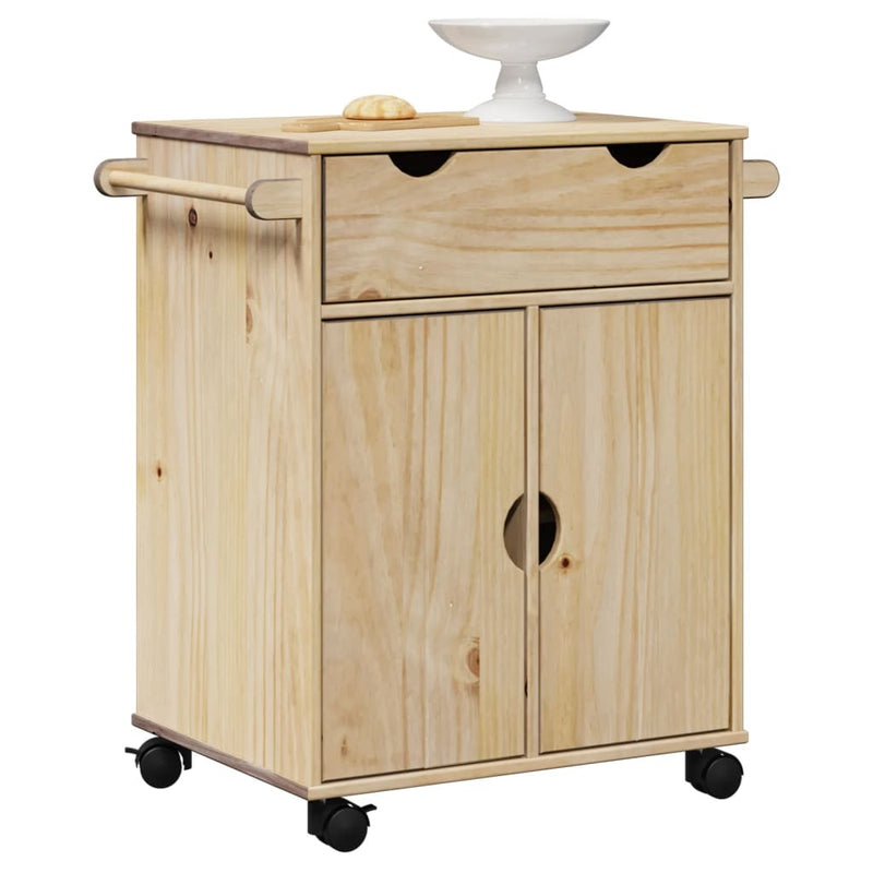 Kitchen Trolley OTTA 59x45x80 cm Solid Wood Pine