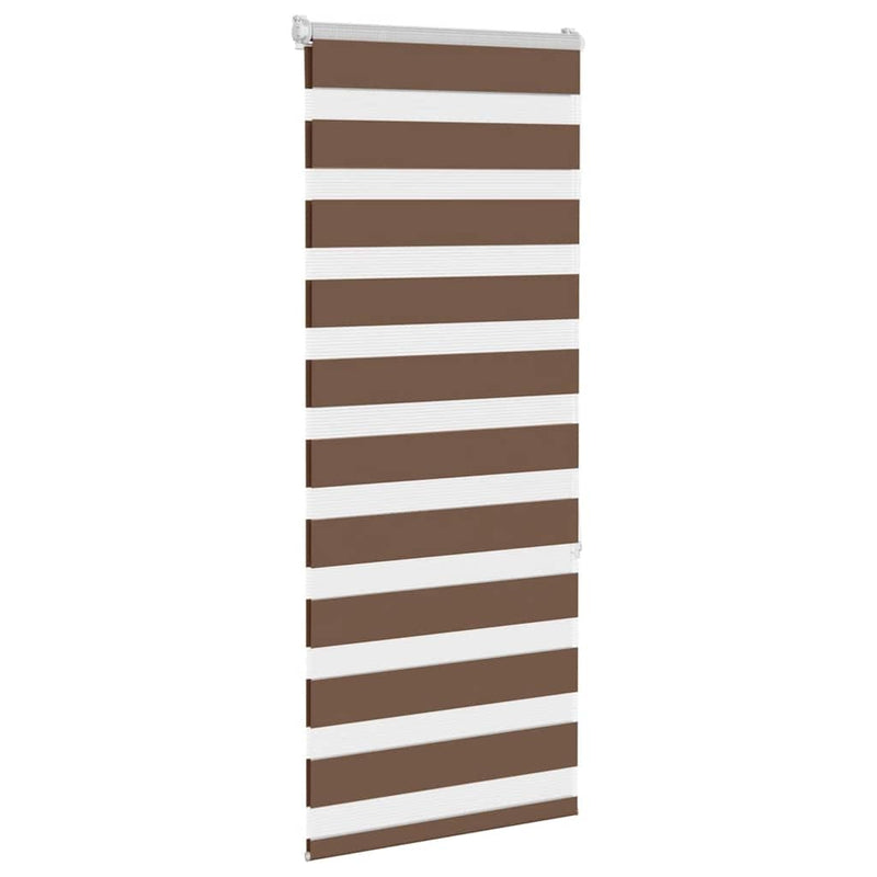 Zebra Blind Brown 65x150 cm Fabric Width 60.9 cm Polyester